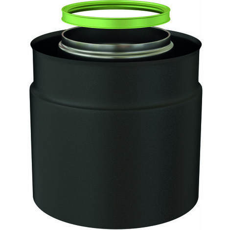 TEN – Adaptateur électrique pour départ 80/130 mm – Acier émaillé avec joint vitron – Fumisterie poêle à bois – Conduit granulés