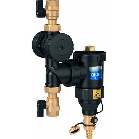 Caleffi – Appareil de purgeur pour circuits hydrauliques – Séparateur de boues et filtre – Raccord 1'' – Corps en technopolymère – Pression max 3 bars