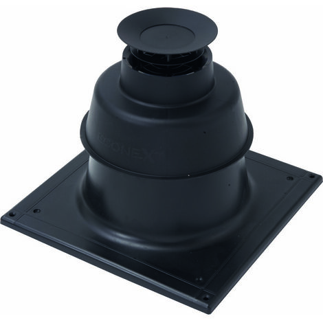 TEN – Terminal de cheminée noir Ø 60 mm – Finition métal – Longueur 350 mm – Pour systèmes de fumisterie efficaces