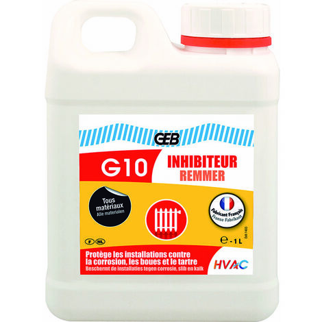 Protecteur multi-métaux inhibiteur corrosion, boue et tartre GEB G10 - Bidon 1L