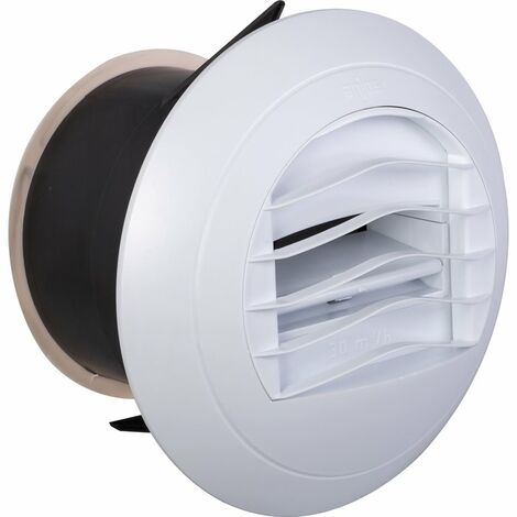 Anjos Ventilation – Bouche VMC autoréglable ALIZÉ simple débit – Débit 30 m³/h – Manchette à joint plaque de plâtre – Pour systèmes de ventilation efficaces