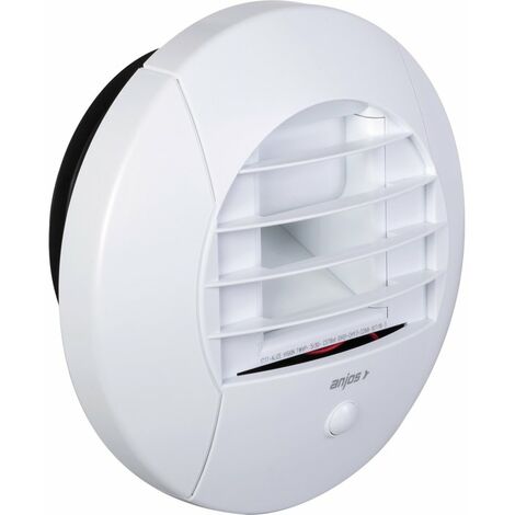 Anjos Ventilation – Bouche d'extraction VMC hygroréglable 125mm – Débit réglable 5-40 m³/h – Dimensions 210x100x210mm – Simple flux pour cuisine
