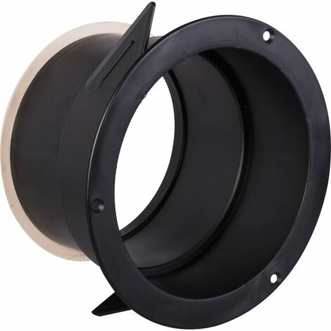 Anjos Ventilation – Manchon placo 3 griffes D125 – Raccord droit en plastique pour VMC – Installation facile avec système de serrage – Compatible plaques de plâtre