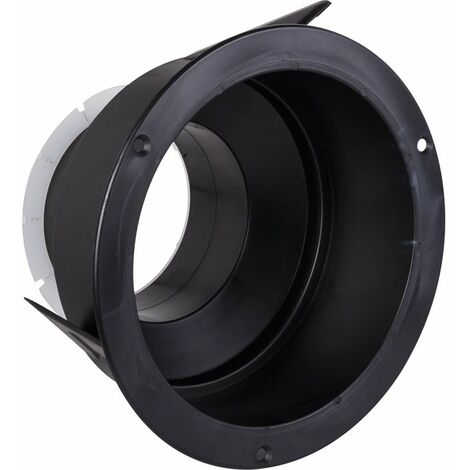 Anjos Ventilation – Manchon placo 3 griffes 125/80 mm – Raccord VMC droit en plastique – Serrage extérieur pour systèmes de ventilation – Longueur 100 mm