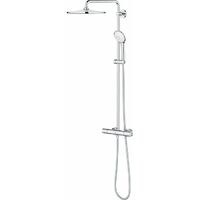 Grohe – Colonne de douche thermostatique – Système anti-calcaire SpeedClean – Débit minimum 7l/min – Convient chauffe-eau instantané 18KW/h