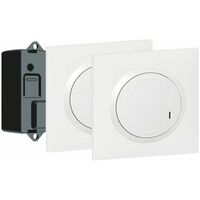 Legrand – Va et vient 2 commandes sans fil prêt à poser blanc – Prise connectée – Compatible avec Google Home et Alexa – Installation facile