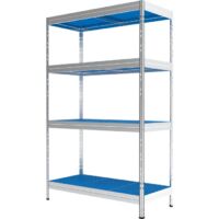 Étagère Horeca 4 niveaux – Dimensions 180 x 111 x 50 cm – Structure en métal pour usage professionnel – Idéale pour espaces de rangement – Ar Shelving