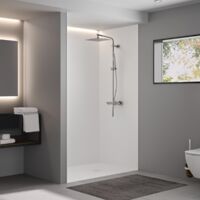 Panneau mural salle de bain KINEDO Kinéwall Design 3 mm 100x250 blanc satiné