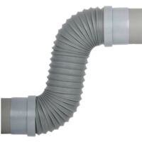 Ceta – Raccord multicoude extensible PVC évacuation Ø 40 mm – Longueur réglable 200-350 mm – Flexible et orientable jusqu'à 180° – Résistant aux acides