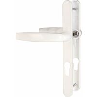 Hoppe – Ensemble de porte plaque étroite Atlanta – blanc 9016 – clé i – entr.70 – ép.68/77 – pour bois dur – 3303293