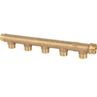 Watts – Collecteur 6 sorties M 3/4'' – Sorties mâles 1/2'' – Entraxe 50 mm – Portée plate pour installations professionnelles