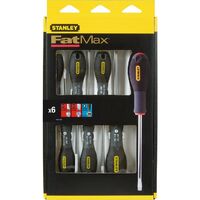 Stanley – Jeu de 6 tournevis cruciformes 2 électricien 2 mécanicien – Longueur 100mm – Pour vis Pozidriv – Pour travaux de précision