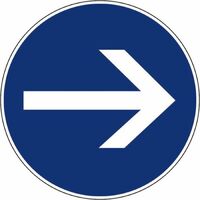 Novap – Panneau d'obligation rond 300mm – Résistant aux intempéries – Pré-percé pour installation facile – Normes NF ISO – 4060408