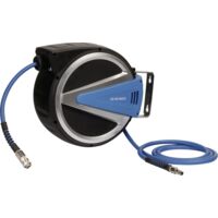 Lacme â Enrouleur pneumatique 15 m â Pression max 20 bar â Raccord dâentrĂ©e dâair 1/4" â ButĂ©e de fin de course incluse