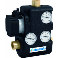 Thermador – Combi thermovar circulateur électronique 1'1/4 – Débit 2,8 m3/H – Corps laiton – Isolation polypropylène EPP – Pour chaudières jusqu'à 65 Kw