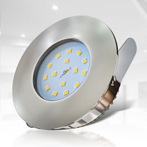 B.K.Licht I Spot LED encastrable pour salle de bain I 30 mm extra plat I Incl. 3x module LED 5W I IP44 I 3x400 lm I lumière blanche chaude I spot de plafond salle de bain