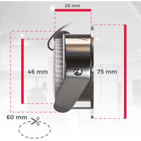 B.K.Licht I Spot LED encastrable pour salle de bain I 30 mm extra plat I Incl. 3x module LED 5W I IP44 I 3x400 lm I lumière blanche chaude I spot de plafond salle de bain