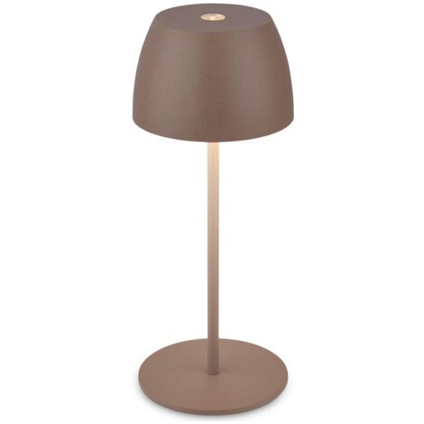 Briloner Serina Mini lampe de table LED sans fil IP44, à intensité variable, tactile, anti-éclaboussures, sans fil, Umbrasand, Ø8 x 20 cm (1/5)