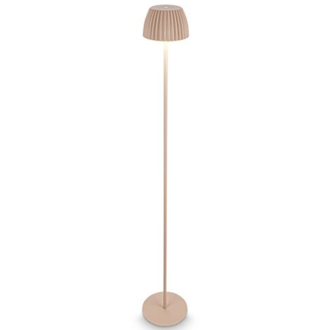 Briloner CHAMP LED Lampadaire sans fil IP44, variateur, tactile, batterie, German Design Award Winner 2025, Beige, Ø19 x 124 cm