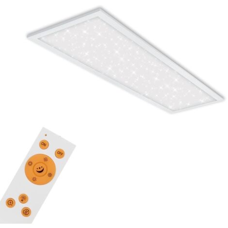 CCT Panneau LED BRILONER LEUCHTEN PALLAS, 24 W, 2200 lm, IP20, blanc, plastique-métal, intensité lumineuse variable, avec télécommande, CCT, 100 x 25 x 6,5 cm