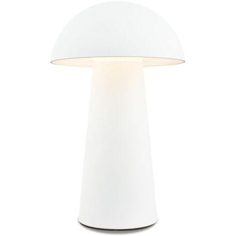 Briloner LED Mini lampe de table sans fil, à intensité variable, tactile, sans fil, anti-éclaboussures, blanc, Ø12 x 19,5 cm