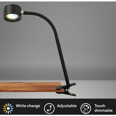 Lampe De Table LED Tactile Briloner - 3 Niveaux Luminosité, Orientable | 8W, 800 Lm, Blanc Chaud 3000K