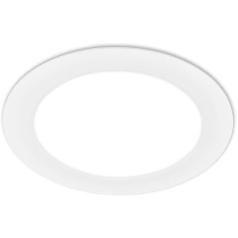 Briloner Jeft 1x spot LED encastrable 230V, plat, 22 cm de diamètre, lumière blanc neutre, Blanc, Ø22 x 3 cm