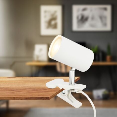 Lampe De Chevet BRILONER Orientable Bleu Pigeon - Lampe Bureau Avec Interrupteur Câble GU10