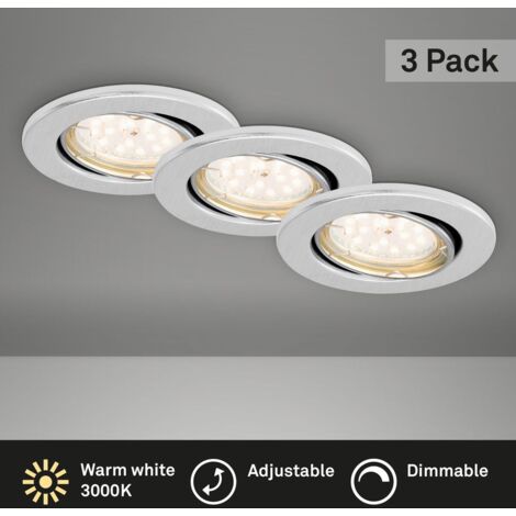 Lampe LED encastrée BRILONER LEUCHTEN FIT DIM, 5 W, 400 lm, IP23