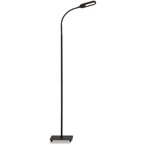 Lampadaire LED BRILONER LEUCHTEN OFFICE STEP, 6,6 W, 600 lm, IP20, noir, métal-plastique, intensité lumineuse variable, 21 x 21 x 128 cm (1/5)