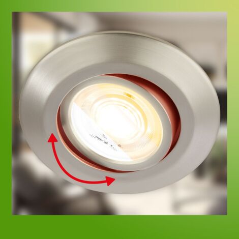 BRILONER - Spot Encastre - CARRO - LED, Lot De 3, Blanc Chaud 3000K Anti Eclaboussures Ip44 3w 260 Lm 93625608