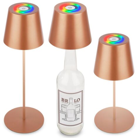 Lampe de table LED Lampe de table LED rechargeable Dimmable sans fil Terrasse RGB Touch (1/5)