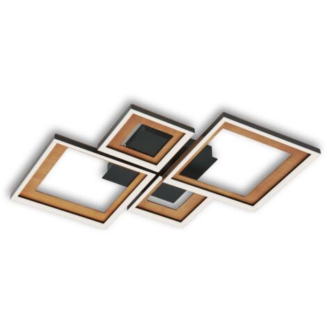 Briloner FRAME - Applique murale & plafonnier - intensité lumineuse variable par paliers - 3000K blanc chaud - fonction mémoire -orientable -53x53x8cm (1/5)