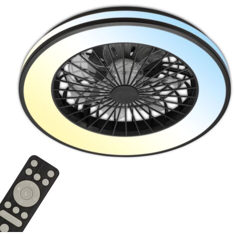 Ventilateur De Plafond Intelligent Avec Lumière LED Alexa - 50cm, 6 Vitesses, Télécommande, 2700K-6500K - 5