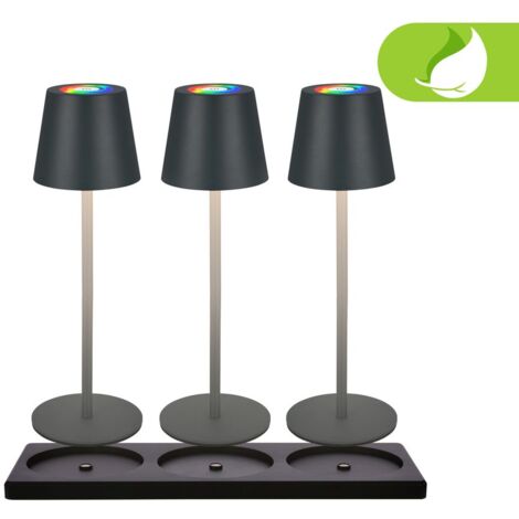 Briloner KUGLE Lampe De Table Sans Fil IP44, Variateur, Tactile, Batterie, Protection Contre Les Eclaboussures Coffee 16 X 29 Cm 87663425