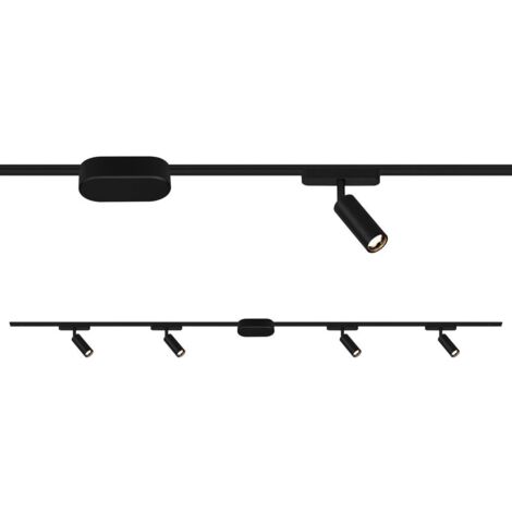 Briloner Luxtrail Système De Rails, Kit De Démarrage, 4x Spots LED, Orientable, Extensible