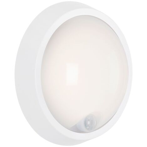 Luminaire LED Extérieur Briloner - Rond 17cm, 12W, Capteur Crépuscule/mouvement, IP44