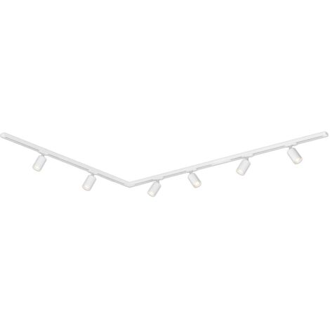 Système de rails Briloner Rail, kit complet, 6 spots GU10, orientables, pivotants, blanc, 3 m (1/5)