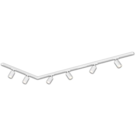 Système de rails Briloner Rail, kit complet, 6 spots GU10, orientables, pivotants, blanc, 2,25 m (1/5)