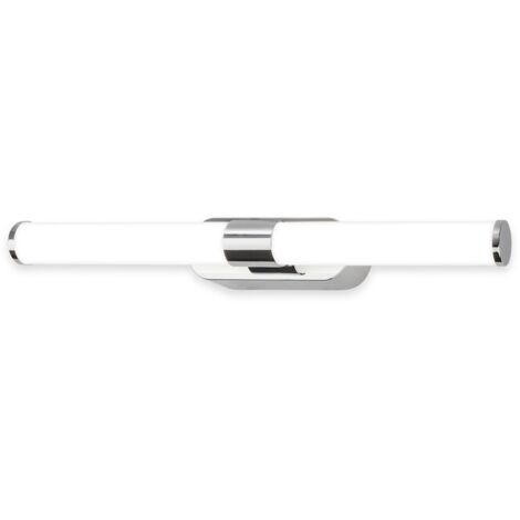 Briloner Runt Lampe miroir salle de bain LED, montage mural, IP44 protection contre les éclaboussures, vissable, blanc neutre, chrome, 40 x 6,5 x 4,5 cm