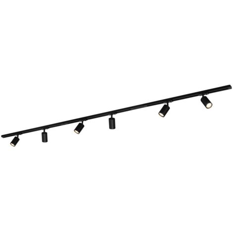 Système de rails Briloner, kit complet, 6 spots GU10, orientables, pivotants, noir, 2,25 m (1/5)