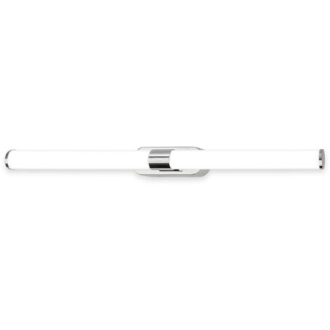Briloner Runt Lampe miroir salle de bain LED, montage mural, IP44 protection contre les éclaboussures, vissable, blanc neutre, chrome, 60 x 6,5 x 4,5 cm