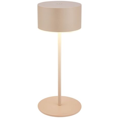 Lampe de table LED Lampe de bureau sans fil Dimmable Tactile IP44 Blanc chaud