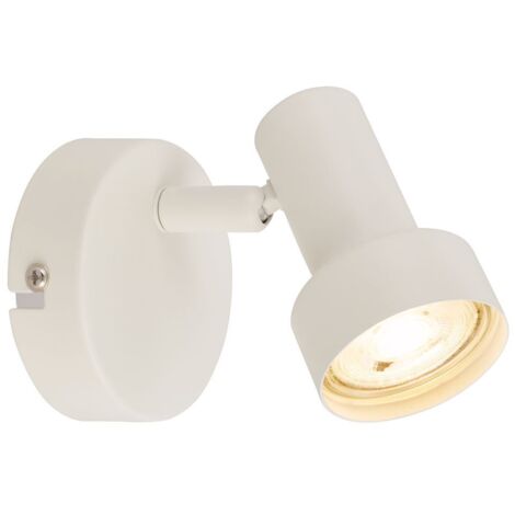 Briloner Applique murale orientable Ø8x10,5cm douille GU10 max. 9W blanc antique - Lampe murale chambre couloir salon