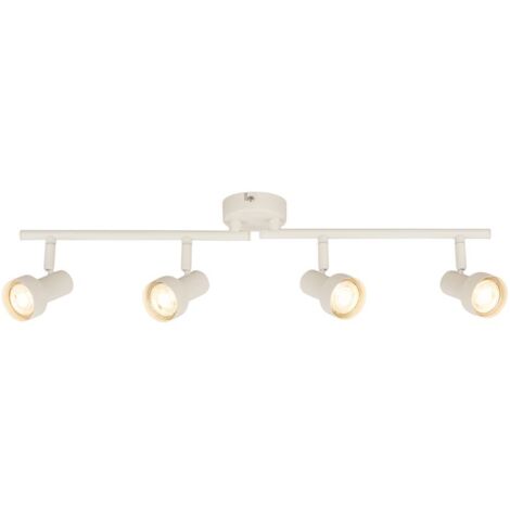 Briloner Plafonnier orientable 60,5cm douille GU10 max. 9W 4 lampes blanc antique - Spot plafond salon couloir cuisine bureau
