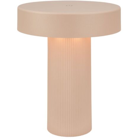 Briloner Lampe de table LED sans fil 16 x 20 cm 3 W 300 lm 2700 K blanc chaud dimmable beige - Lampe de chevet salon chambre balcon