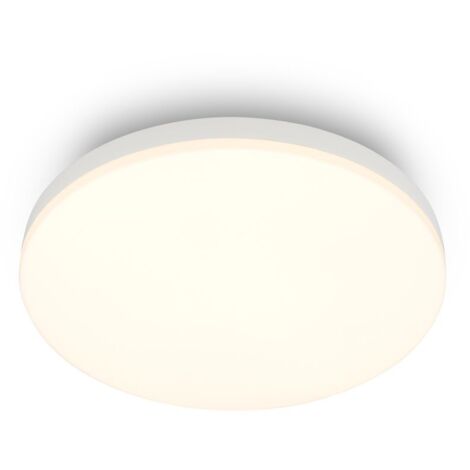 Briloner Plafonnier LED Ø22cm rond 12W 1300lm 3000K blanc chaud blanc - Lustre salon chambre cuisine couloir
