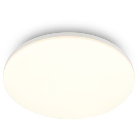 Briloner Plafonnier LED Ø36cm rond 24W 2550lm 3000K blanc chaud blanc - Lustre salon chambre cuisine couloir