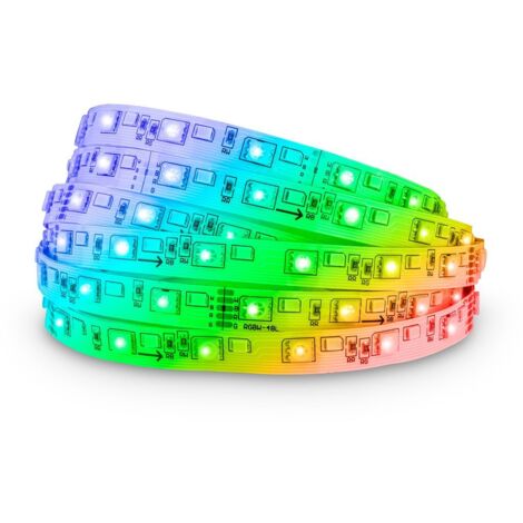 Briloner LED Strip 5m, télécommande, gradable, autocollant, RGB couleurs changeantes, blanc, 500 x 1 cm (1/5)