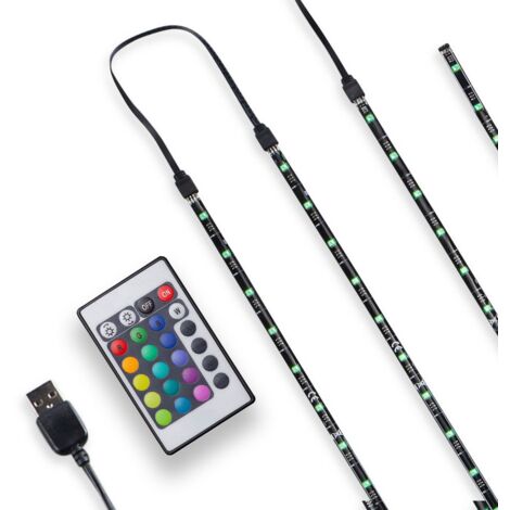4 contrôleurs multi-zone avec télécommande radio pour ruban LED RGB 12V | Leroy Merlin